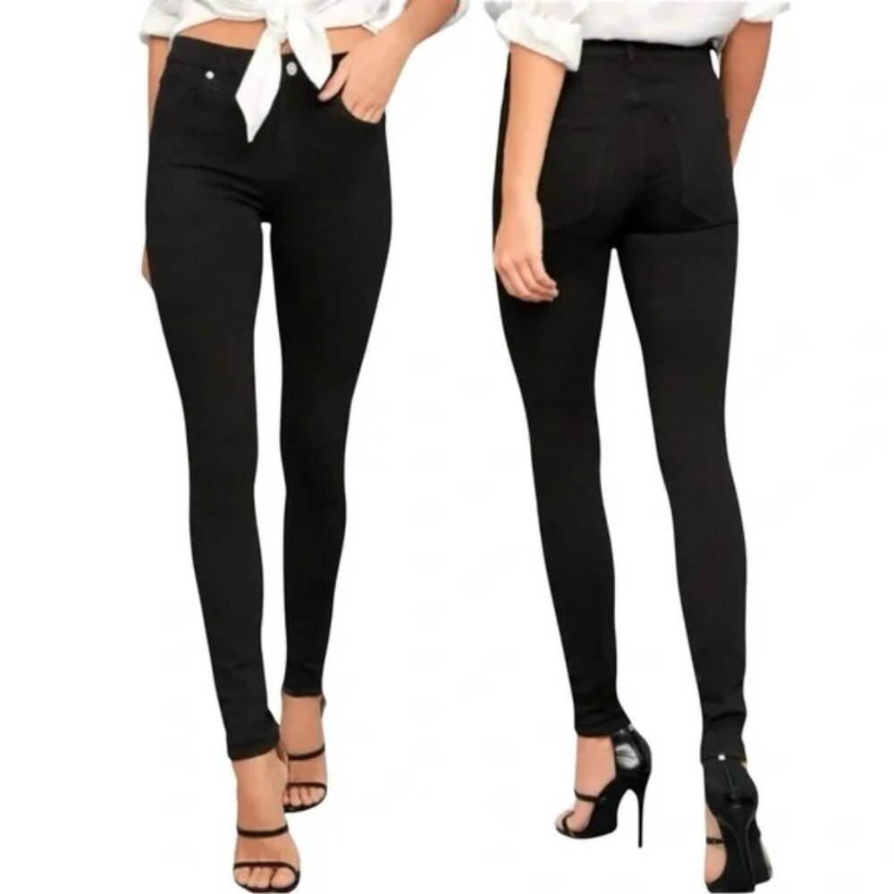 AGOLDE  Sophie High Waist Skinny Jeans in‎ Black